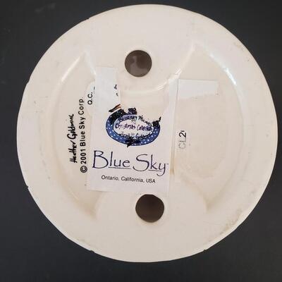 LOT 72G: Blue Sky  Christmas Candle Tea Light Gazing Ball