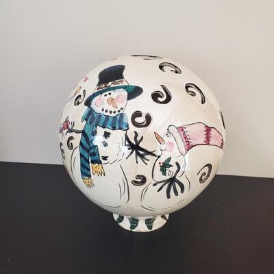 LOT 72G: Blue Sky  Christmas Candle Tea Light Gazing Ball