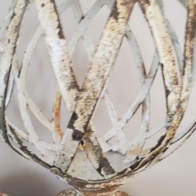 LOT 73G: Rustic Metal Candle Stands