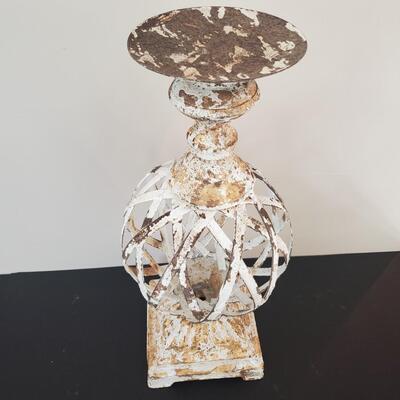 LOT 73G: Rustic Metal Candle Stands