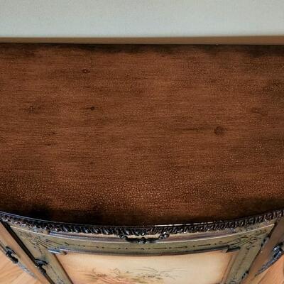 LOT 76RP: French Style Half Moon Accent Cabinet