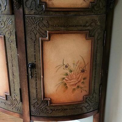 LOT 76RP: French Style Half Moon Accent Cabinet