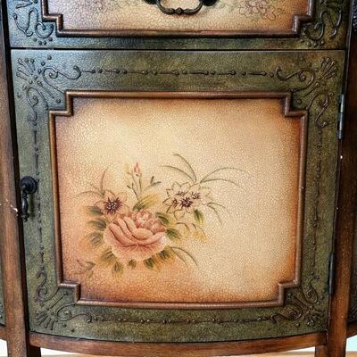 LOT 76RP: French Style Half Moon Accent Cabinet