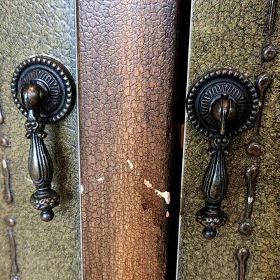 LOT 76RP: French Style Half Moon Accent Cabinet