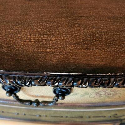 LOT 76RP: French Style Half Moon Accent Cabinet