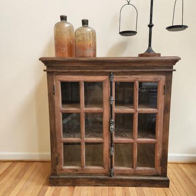 LOT 87RP: Two Door Three Shelf Solid Wood Accent Cabinet (Cabinet Only)