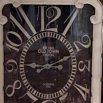 LOT 89RP: Large Antiqued Shabby Chic Wall Clock