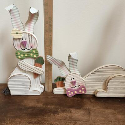 LOT 92RP: Collection of Five Spring Bunny Home Decor Pieces