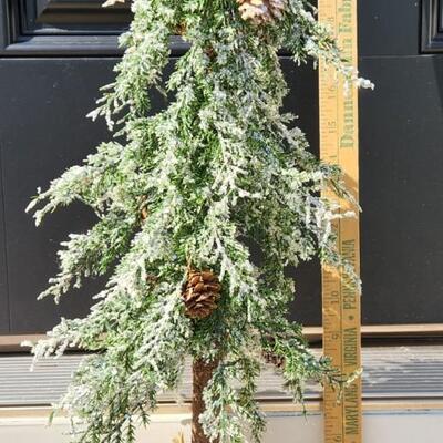 LOT 96RP: Snow Covered Pine Tree Holiday Decor