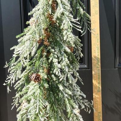 LOT 96RP: Snow Covered Pine Tree Holiday Decor
