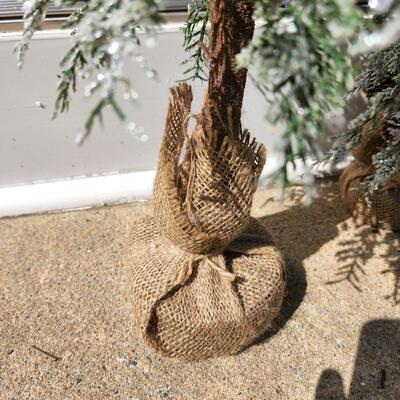 LOT 96RP: Snow Covered Pine Tree Holiday Decor