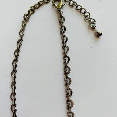 LOT 108R: White House/Black Market Beaded Necklace & Floral Drop Necklace