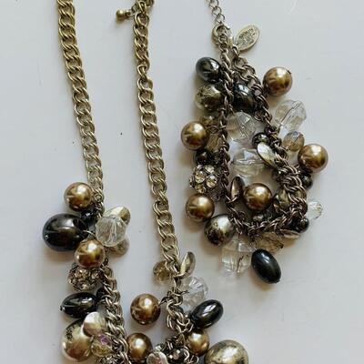 LOT 109R:  White House/Black Market Necklace & Bracelet Set