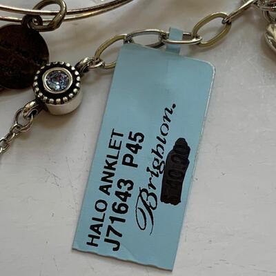 LOT 11R: Brighton Halo Anklet, Alex & Ann Bracelet, Jeweled Silvertone Bracelet