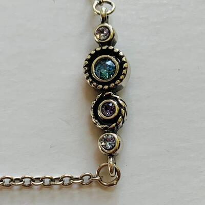 LOT 11R: Brighton Halo Anklet, Alex & Ann Bracelet, Jeweled Silvertone Bracelet