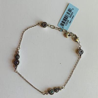 LOT 11R: Brighton Halo Anklet, Alex & Ann Bracelet, Jeweled Silvertone Bracelet