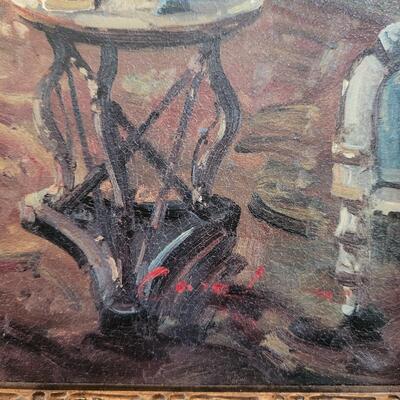 LOT 126RP: "The Drawing Room" By Foxwell Ornate Framed Canvas Print