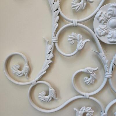 LOT 131RP: Large Shabby Chic Metal Wall Plaque