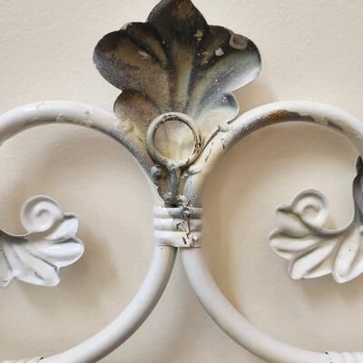 LOT 131RP: Large Shabby Chic Metal Wall Plaque