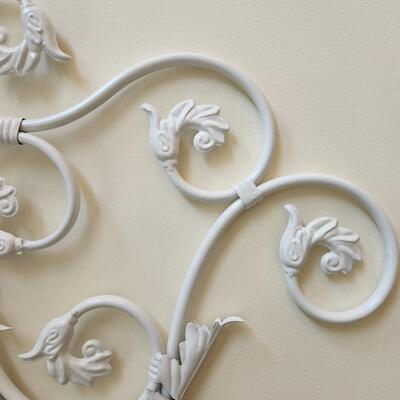 LOT 131RP: Large Shabby Chic Metal Wall Plaque
