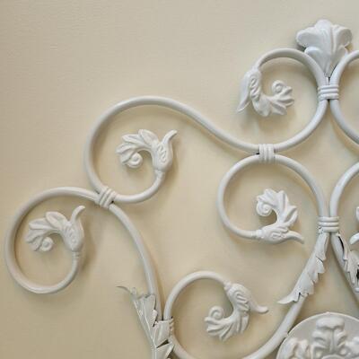 LOT 131RP: Large Shabby Chic Metal Wall Plaque