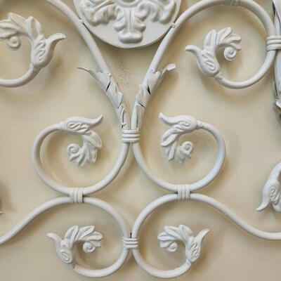 LOT 131RP: Large Shabby Chic Metal Wall Plaque
