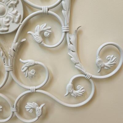LOT 131RP: Large Shabby Chic Metal Wall Plaque