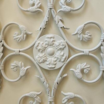 LOT 131RP: Large Shabby Chic Metal Wall Plaque