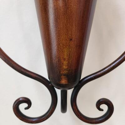 LOT 133RP: Rustic Metal Wall Vase