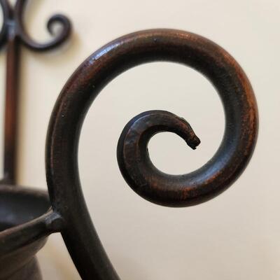 LOT 133RP: Rustic Metal Wall Vase