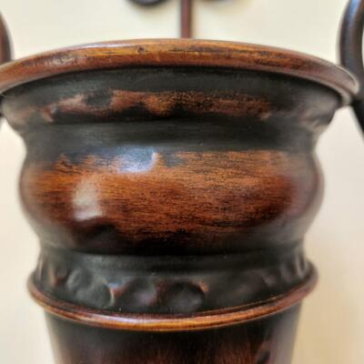 LOT 133RP: Rustic Metal Wall Vase