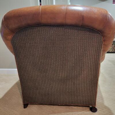 LOT 135RP: Clayton Marcus Aniline Leather Reversible Chair