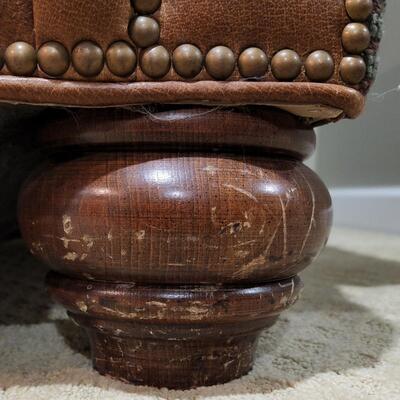 LOT 135RP: Clayton Marcus Aniline Leather Reversible Chair
