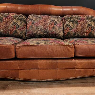 LOT 138RP: Clayton Marcus Aniline Leather Reversible Sofa