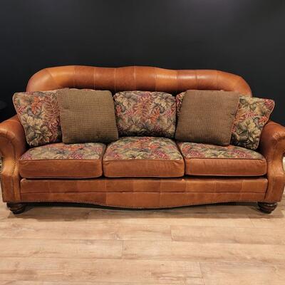 LOT 138RP: Clayton Marcus Aniline Leather Reversible Sofa