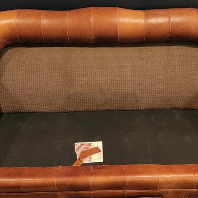LOT 138RP: Clayton Marcus Aniline Leather Reversible Sofa
