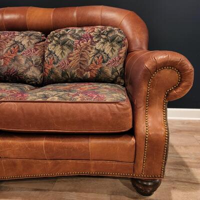 LOT 138RP: Clayton Marcus Aniline Leather Reversible Sofa