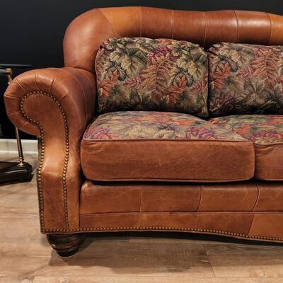 LOT 138RP: Clayton Marcus Aniline Leather Reversible Sofa