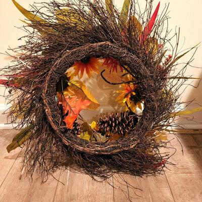 LOT 140RP: Three Artificial Wildflower Wreathes