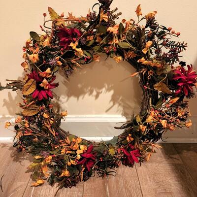 LOT 140RP: Three Artificial Wildflower Wreathes