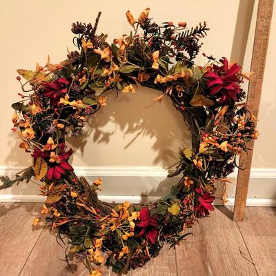 LOT 140RP: Three Artificial Wildflower Wreathes
