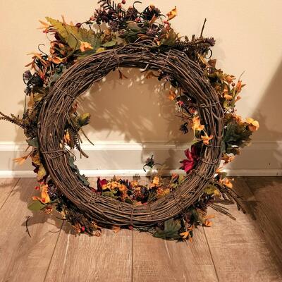 LOT 140RP: Three Artificial Wildflower Wreathes