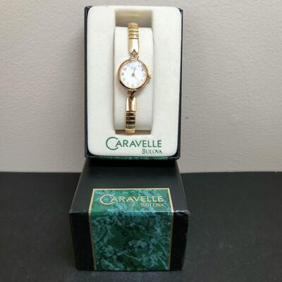 LOT 145RP: Ladies Vintage Caravelle By Bulova Gold-tone Watch
