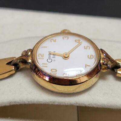 LOT 145RP: Ladies Vintage Caravelle By Bulova Gold-tone Watch