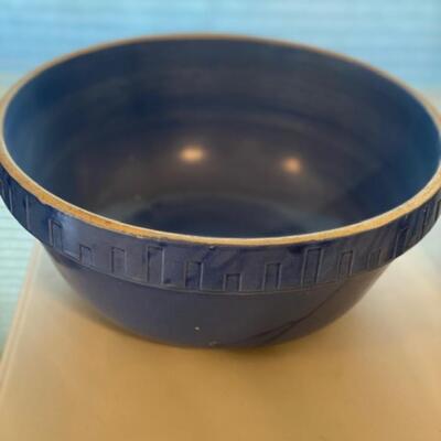 Vintage Salt Glazed Blue Bowl 13