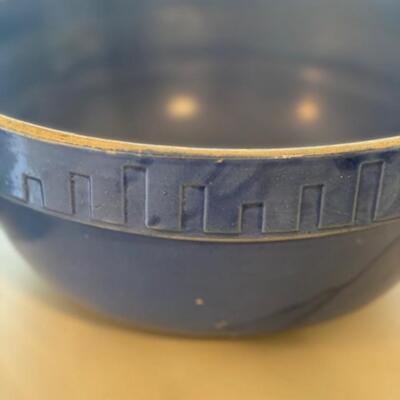Vintage Salt Glazed Blue Bowl 13