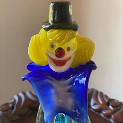 Murano Glass Clown 8.5