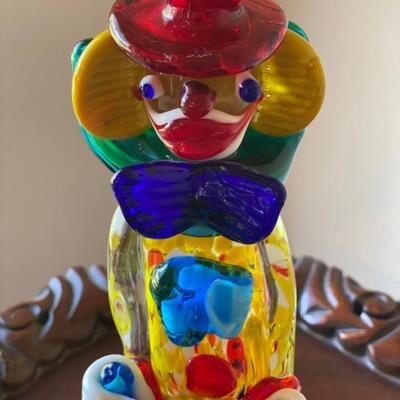 Murano Glass Clown 8.5