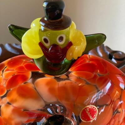 Murano Glass Clown Bowl