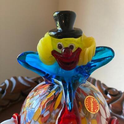 Murano Glass Clown 6.5
